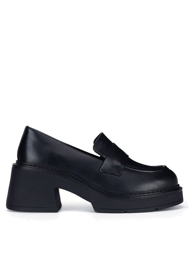 Gino Rossi - GINO ROSSI Loafersy DOROTA-01W1-001 Czarny. Kolor: czarny. Materiał: skóra