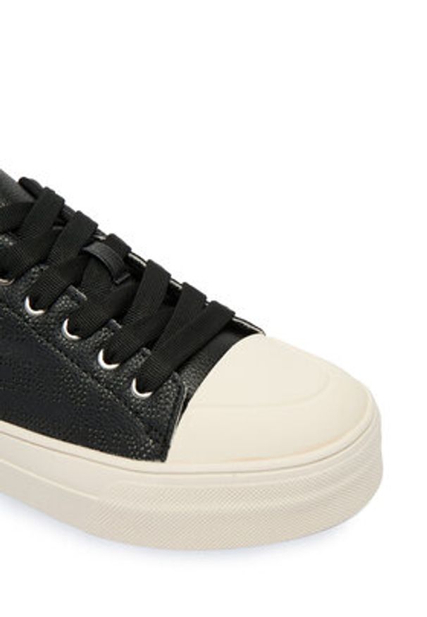 DKNY Trampki York Perf Lace UP K4533691 Czarny. Kolor: czarny. Materiał: skóra