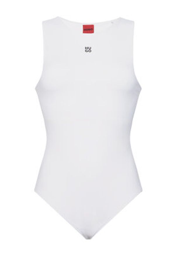 Hugo - HUGO Body Dasiel 50545196 Biały Slim Fit. Kolor: biały. Materiał: syntetyk