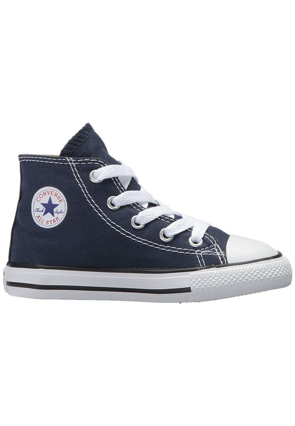 Trampki Converse Chuck Taylor All Star Hi, Dzieci. Okazja: na co dzień. Kolor: niebieski. Materiał: materiał. Model: Converse All Star