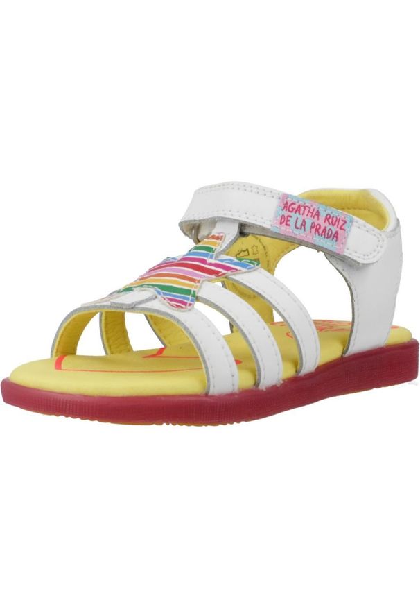 Agatha Ruiz de la Prada - Sandały AGATHA RUIZ DE LA PRADA 242965A Biały. Kolor: biały. Materiał: tkanina, skóra. Sezon: lato