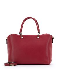 Wittchen - Torebka kuferek z ekoskóry zaokrąglona. Kolor: czerwony. Wzór: haft. Dodatki: z haftem. Materiał: skórzane. Styl: casual, elegancki #3
