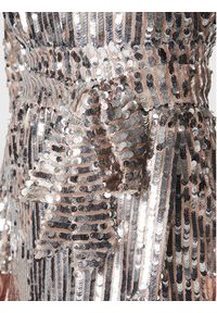 ROTATE Sukienka koktajlowa Sequin RT2259 Srebrny Slim Fit. Kolor: srebrny. Materiał: syntetyk. Styl: wizytowy #3