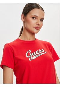 Guess Jeans T-Shirt W4YI13 J1314 Czerwony Regular Fit. Kolor: czerwony. Materiał: bawełna #3