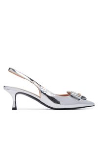 Love Moschino - LOVE MOSCHINO Czółenka JA10366G0OJE090B Srebrny. Kolor: srebrny. Materiał: skóra #1