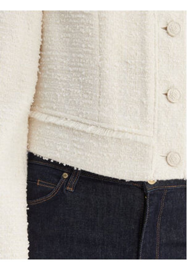 Guess Marynarka W6RL54 WJ632 Écru Regular Fit. Materiał: syntetyk