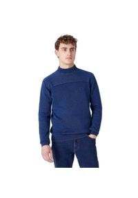 Wrangler - WRANGLER STRUCTURED KINT MĘSKA BLUZA DARK INDIGO W8B8QSX1E