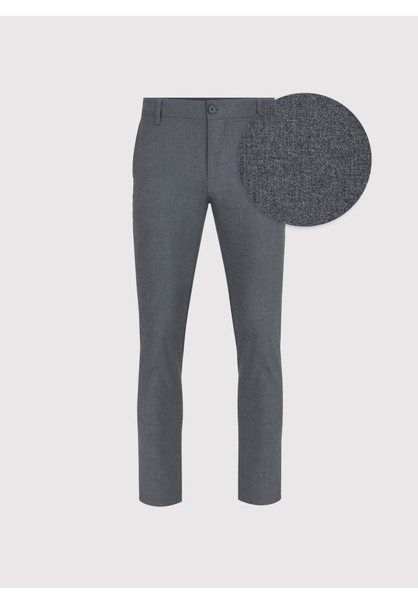 Pako Lorente - PAKO LORENTE – Gładkie szare spodnie. Kolor: szary. Materiał: poliester, wiskoza, elastan. Wzór: gładki. Sezon: wiosna