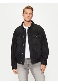 Calvin Klein Jeans Kurtka jeansowa Relaxed Denim Jacket J30J327024 Czarny Regular Fit. Kolor: czarny. Materiał: bawełna