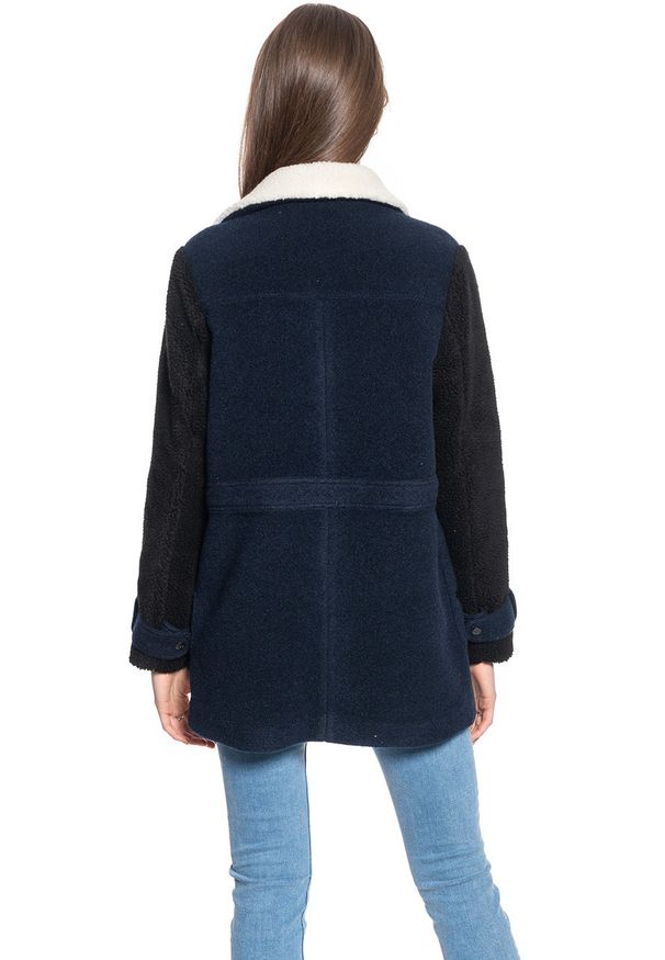 Lee - DAMSKA KURTKA PRZEJŚCIOWA LEE WOOL COAT REGULAR FIT SKY CAPTAIN L56GMZHY 112113051