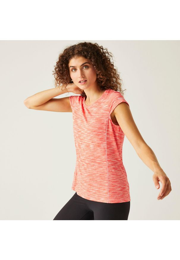 Regatta - Koszulka damska Hyperdimension II. Kolor: pomarańczowy. Materiał: skóra. Sport: turystyka piesza