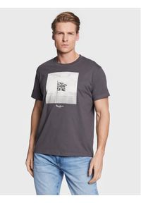 Pepe Jeans T-Shirt Alfred PM508649 Szary Regular Fit. Kolor: szary. Materiał: bawełna