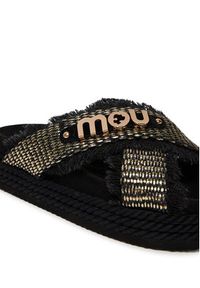 Mou Klapki Criss-cross MU.SW451009K Czarny. Kolor: czarny. Materiał: syntetyk #5