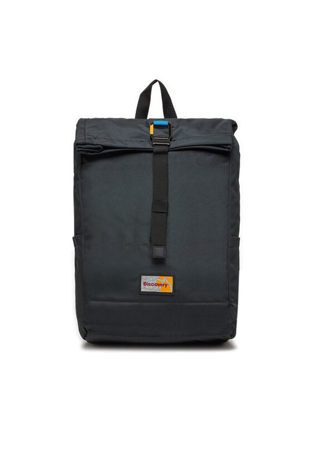 Discovery Plecak Roll Top Backpack D00722.06 Czarny. Kolor: czarny. Materiał: materiał