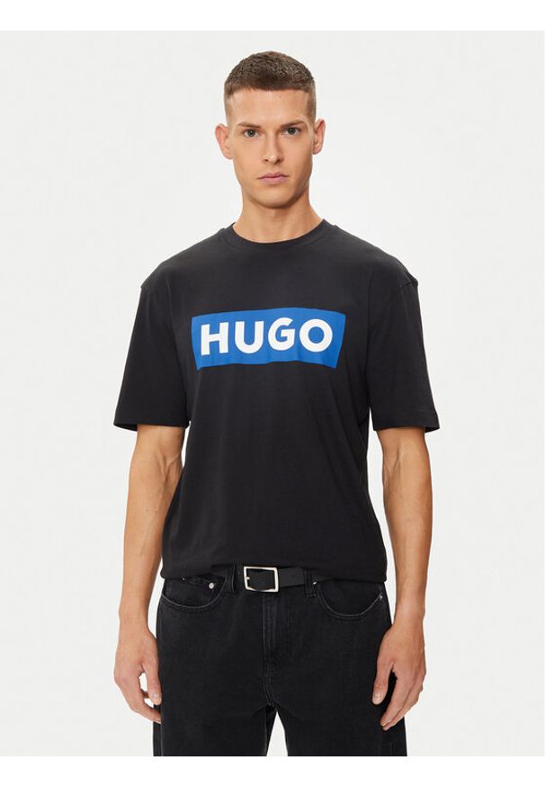 Hugo T-Shirt Nico 50522376 Czarny Regular Fit. Kolor: czarny. Materiał: bawełna