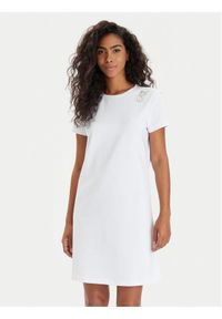 EA7 Emporio Armani Sukienka letnia 3DTA51 TJ01Z 1100 Biały Regular Fit. Kolor: biały. Materiał: bawełna. Sezon: lato #1