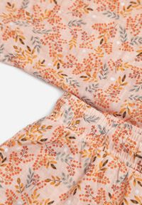Renee - Pomarańczowy Komplet z Bawełny w Kwiaty Koszula i Krótkie Spodenki Brannaestra. Kolor: pomarańczowy. Materiał: bawełna. Wzór: kwiaty #2