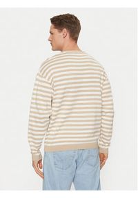 Jack & Jones - Jack&Jones Sweter Calvin 12269031 Beżowy Relaxed Fit. Kolor: beżowy. Materiał: bawełna