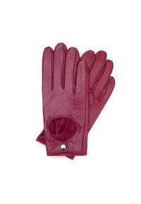 Wittchen - Damskie rękawiczki skórzane samochodowe klasyczne karminowe. Kolor: czerwony. Materiał: skóra. Sezon: wiosna, jesień. Styl: klasyczny #1