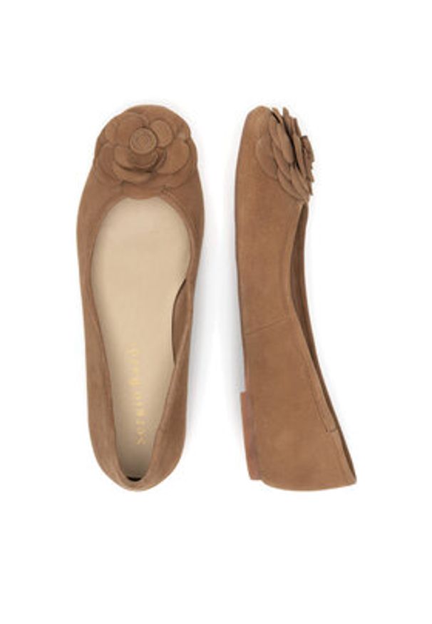 Sergio Bardi Baleriny WI40-F1105-01SB Brązowy. Kolor: brązowy. Materiał: zamsz, skóra