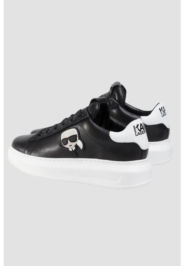 Karl Lagerfeld - KARL LAGERFELD Czarne sneakersy Kapri Mens Nft Lo Lace, Rozmiar 46. Kolor: czarny