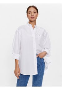 Tommy Jeans Koszula DW0DW15909 Biały Oversize. Kolor: biały. Materiał: bawełna #1