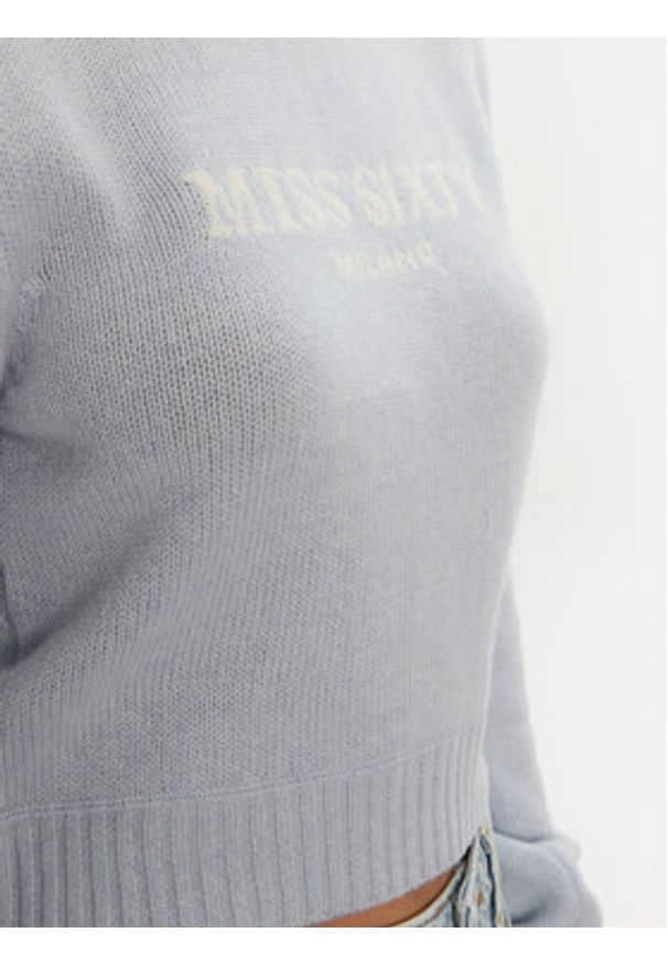 Miss Sixty Sweter 6L4RJ4360000 Błękitny Regular Fit. Kolor: niebieski. Materiał: bawełna