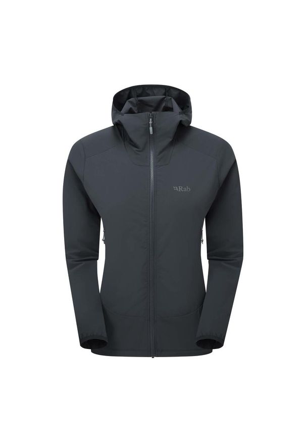 Kurtka softshellowa damska Rab Borealis Hoody z kapturem. Typ kołnierza: kaptur. Kolor: czarny