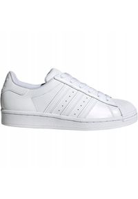 Adidas - Buty dla dzieci adidas Superstar J białe EF5399. Zapięcie: sznurówki. Kolor: biały. Materiał: skóra, guma. Szerokość cholewki: normalna. Model: Adidas Superstar