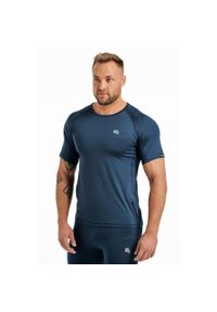 ROUGH RADICAL - Koszulka fitness szybkoschnąca męska Rough Radical Vital Zip. Kolor: zielony, wielokolorowy, niebieski. Sport: fitness