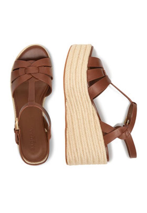 Badura Espadryle EO-AMARI-LT0228-26-805 Brązowy. Kolor: brązowy. Materiał: skóra