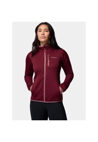 columbia - Sweter Damski Columbia Essential Hike Grid. Kolor: czerwony. Materiał: polar. Sport: turystyka piesza #1