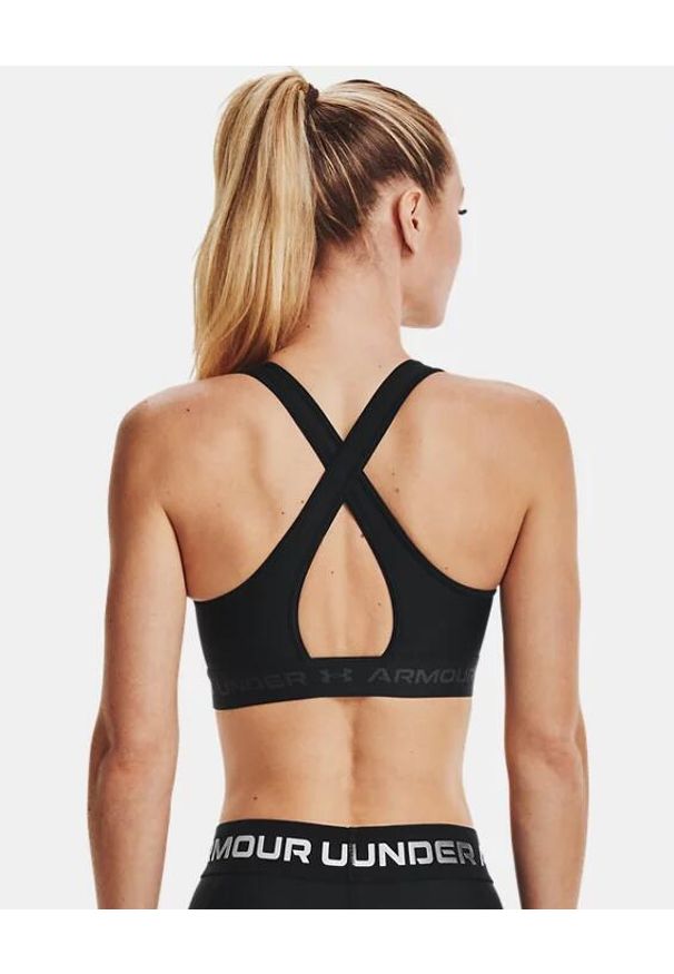 Stanik fitness cardio Under Armour Crossback Mid. Kolor: wielokolorowy, czarny. Sport: fitness