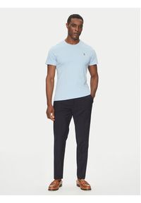 Polo Ralph Lauren T-Shirt Classics 710740727 Błękitny Slim Fit. Typ kołnierza: polo. Kolor: niebieski. Materiał: bawełna #7