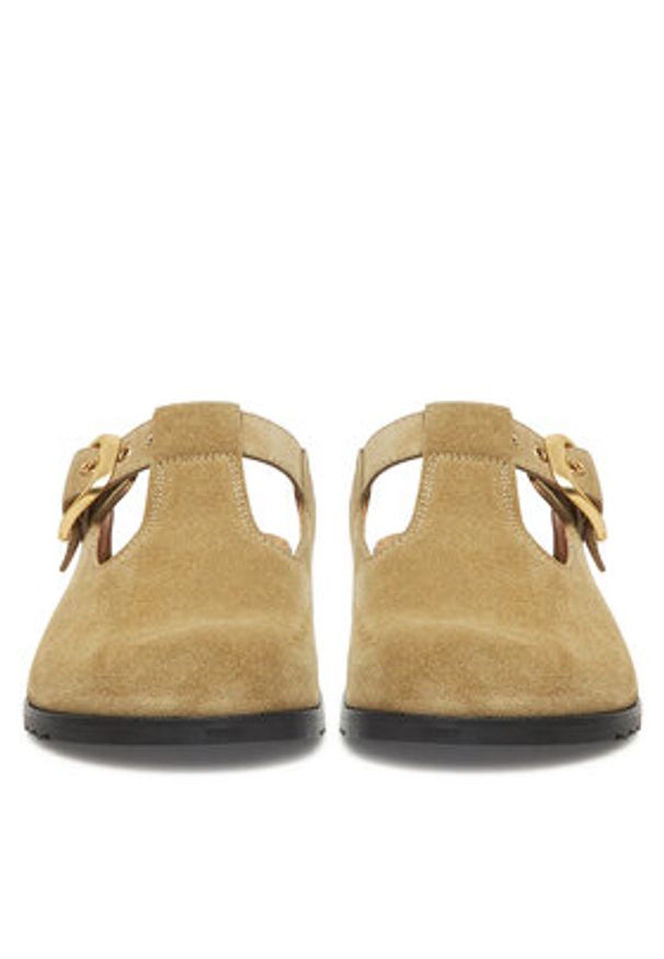 Gino Rossi Klapki EMERY-199 Beżowy. Kolor: beżowy. Materiał: zamsz, skóra