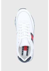 Tommy Jeans Buty kolor biały. Nosek buta: okrągły. Zapięcie: sznurówki. Kolor: biały. Materiał: guma