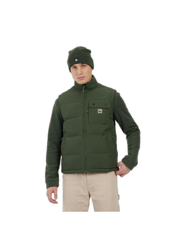 Kurtka puchowa bez rękawów Protest Pilot. Kolor: zielony. Materiał: puch. Długość rękawa: bez rękawów. Sport: turystyka piesza
