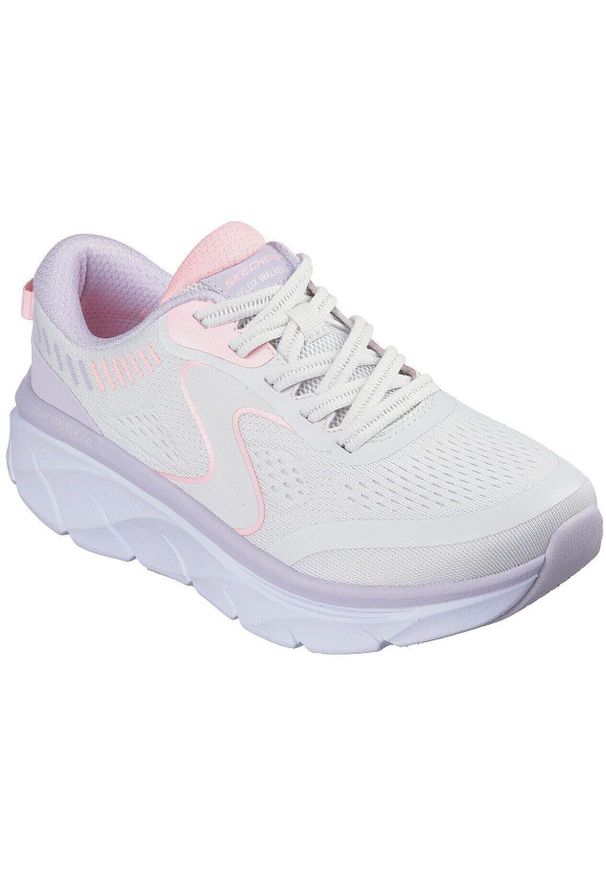 skechers - Buty sportowe damskie Skechers D'lux Walker 2.0 act. Kolor: biały. Materiał: skóra ekologiczna, materiał