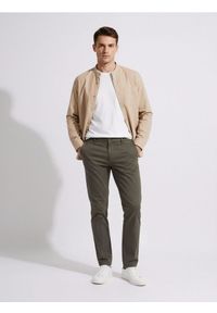 Sinsay - Spodnie chino slim - zielony. Kolor: zielony