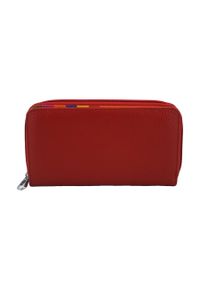 Barberini's - Portfel skórzany BARBERINI'S czerwony D-8601-13. Kolor: czerwony. Materiał: skóra. Wzór: kolorowy #1