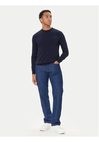 Guess Sweter M5YR26 Z0122 Granatowy Slim Fit. Kolor: niebieski. Materiał: syntetyk