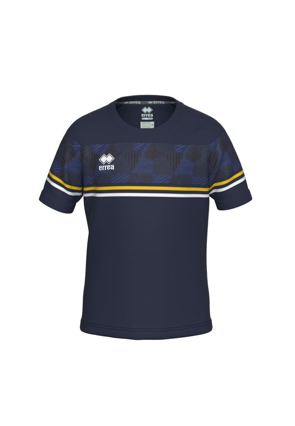 ERREA - Koszulka dla dzieci Errea diamantis. Kolor: niebieski, wielokolorowy, żółty. Długość rękawa: krótki rękaw. Długość: krótkie