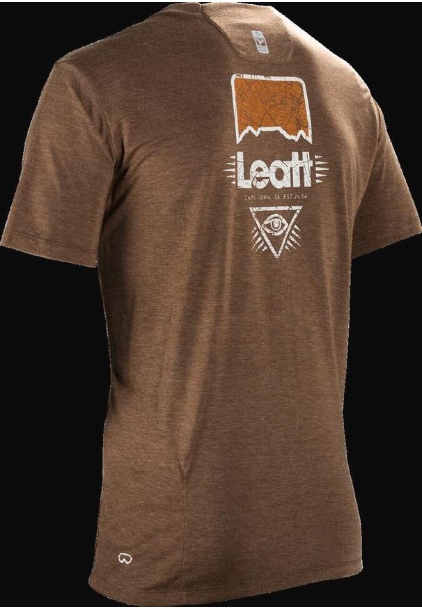 LEATT - Koszulka rowerowa męska Leatt Jersey MTB Gravity 1.0. Kolor: brązowy. Materiał: jersey