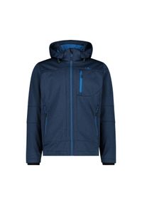 Kurtka męska turystyczna CMP M. Typ kołnierza: kaptur. Kolor: niebieski. Materiał: softshell. Sport: turystyka piesza #1