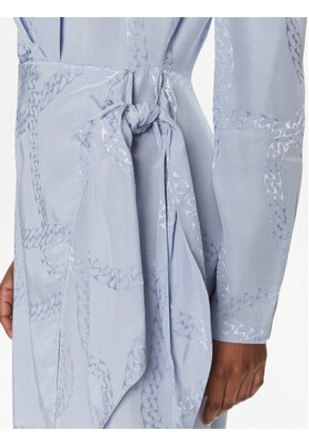 Hugo - HUGO Sukienka codzienna Kasera-1 50515220 Błękitny Regular Fit. Okazja: na co dzień. Kolor: niebieski. Materiał: wiskoza. Typ sukienki: proste. Styl: casual