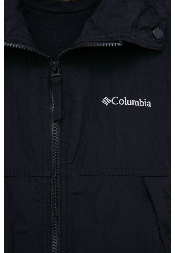 columbia - Columbia wiatrówka Paracutie kolor czarny przejściowa oversize. Kolor: czarny. Materiał: materiał