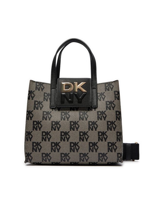 DKNY Torebka Faye Sm Satchel R42D5E40 Czarny. Kolor: czarny. Materiał: skórzane