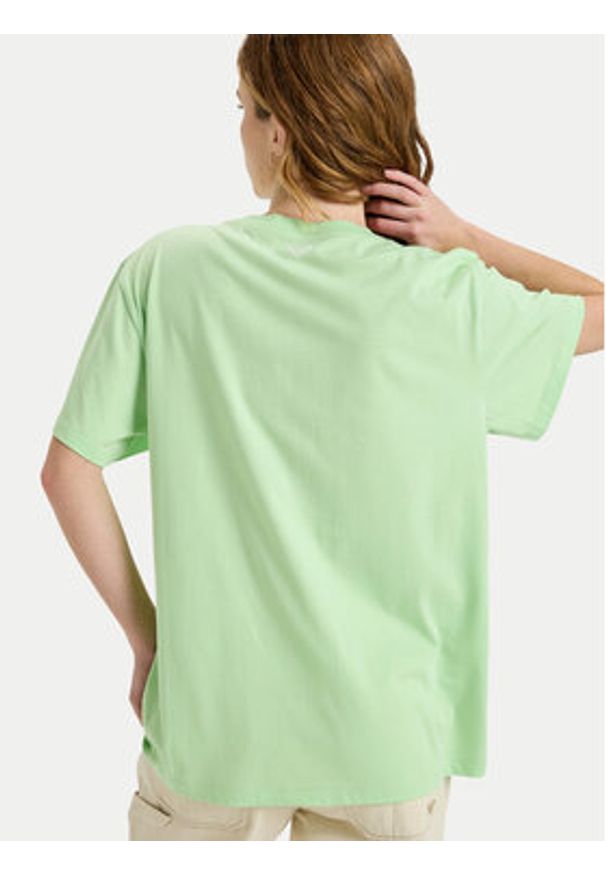 Roxy T-Shirt Hangloose The Sky ERJZT06020 Zielony Regular Fit. Kolor: zielony. Materiał: bawełna