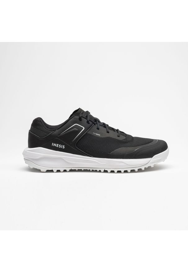 INESIS - Buty do golfa męskie Inesis WW500. Kolor: biały, czarny, wielokolorowy. Materiał: mesh, materiał. Sport: golf