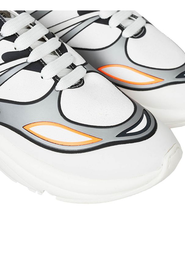 Patrizia Pepe Sneakersy | 2V9991 A6Q4 | Kobieta | Biały, Szary. Kolor: biały, wielokolorowy, szary. Materiał: materiał, skóra. Wzór: aplikacja